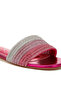 Women Rhinestone Strap Slip On Flats in Fuchsia - 5