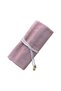 Velvet Jewelry and Jewellery Travel Roll Organizer – Pink 35X20 cm - 2