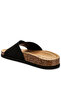 Women Adjustable Buckle Closure Flats in Black - 3