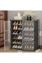 Plastic Shoe Rack for Home With Door,Adjustable Plastic Shoe Rack for Bedroom/Outdoor Waterproof,Mul - 2