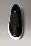 Men's Comfortable Flat Sole Low-Top Breathable Black Sneaker with External Surface Design - 5