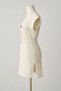Women's White Side Slit Buckle V Neck Mini Beach Dress - 4