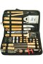 Barbecue Stainless Steel Grilling Tools Set 24 in 1 including Spatula, Tong, Fork, Knife, Brush