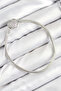 Brass Charm Zircon Stone Heart Model Silver Color Women's Bracelet