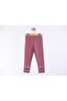 Rabbit Embroidered Legs Zigzag Lycra Ribbed Ribbed Girls' Leggings