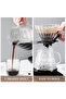 Portable Pour Over Coffee Maker Travel Kit with Carrying Case, Manual Grinder, Glass Server, Black - 6