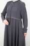 Women's Mevlana Model Patterned Large Size Tesetture Ferace - 8