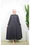 Women's Mevlana Model Patterned Large Size Tesetture Ferace - 3