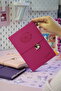 Kuromi Vegan Leather Daily 13X18 cm Lined Notebook with Elastic – Charm Ornament Detail - 7