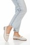 Unal Özer Women's Beige Skin Genuine Leather Round Toe Buckle Daily Ballerinas Un001-043 - 2