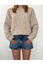 Crew Neck Oversize Elite Setona Knitwear Sweater Beige - 2