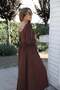 With Bouquet Women's Front & Back Open Collar Robe Pleated Slit Long Sleeve Combed Cotton Long Dress - 6