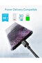 كابل USB-C إلى USB-C 2.0 (3 أقدام/0.9 متر)، كابل مضفر عالي المتانة لأجهزة Android، أسود - 3
