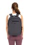 Unisex Gray School Bag Medium Size High School College USB Type-C Waterproof Oxford Cloth - 8
