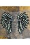 Bead Pul Sequence Embroidery Angel Wing Sewing Application Accessory 35X17 cm Light Blue - 6