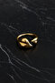 Vip Women's Minimal Modern Heart Detailed Adjustable Gold Ring - 3
