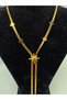 D'Oro Gold Star Figure Steel Necklace