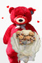 90 cm Teddy Bear Plush and Teddy Bear Bouquet with Clothes Valentine's Day Birthday Gift for Girlfriend