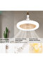 LED Fan Pendant Light, E27 Universal Rotating Lamp, Aromatherapy Compatible, White - 2