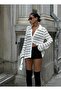 Fabric Collar Knitwear Cardigan-Ecru - 2