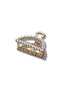 Pearl Detailed Metal Latch Buckle