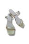 Women's Gold Color Goblet Heeled Sandals - Stylish Design with Single Strap - 6