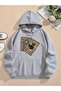 The Moon Printed Oversize Unisex Women/Men Hooded Sweatshirt