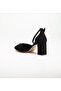 Satin Bow Detailed Heeled Shoes 7 Cm-Felisyabutik - 5