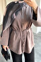 Women's Waist Tie Modal Fabric Tunic Shirt - 4