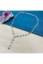Colorful Stone Y Necklace Adjustable Imported - 3