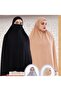 Ready Turban Veil Practical Shawl/ Scarf, Hijab with Hijab - Prayer Cover Souffle (5XL) - Black. - 3