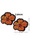 Iron-On Orange Flower (Hibikus Flower) Woven Crest/Patch