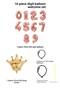 3 Year Old Rose Gold Number Balloon Welcome Set with Gold King Crown - 2