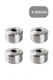 4-Piece Stainless Steel Metal Ash Tray - Windproof Ashtray with Lid