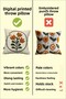 Daisy Punch Embroidery Pattern Cream Background Luxury Velvet Fabric Digital Printed 2-Piece Throw Pillow Cover - 3