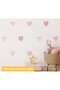 Pink Watercolor Hearts| Children's Room Decals Wall Sticker - 3