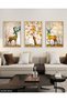 Colorful Deer, Colorful Tree 3 Piece Wooden Framed Painting Act - 2
