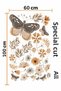 Vintage Butterfly And Flowers Kids Baby Room Sticker Set - 3