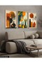 Bohemian Style Modern 3 Piece Wooden Framed Painting Act - 4