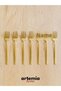 Forever Gold Set of 6 Dessert Forks |   Titanium Plating |   18/10 Stainless Steel