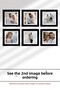 6 قطع إطار 25x25 - إطار مربع - إطار أسود MDF - مجموعة إطارات صور متعددة - 6