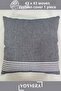 Cotton Linen Woven Natural Vintage Throw Pillow Case 43 X 43 cm 1 Piece - 3