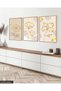 Drawing Flower 3 Piece Wooden Framed Painting Act - 5
