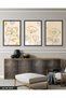 Drawing Flower 3 Piece Black Wooden Framed Painting Act - 2