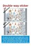 New Year, Santa Claus, Deers, Gifts, Snow Themed Transparent Glass Label - 6