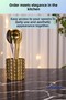 Countertop Cutlery Decorative Vertical Cutlery Cylinder Cutlery Gold Antique Color Model 91 - 2