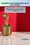 Countertop Cutlery Decorative Vertical Cutlery Cylinder Cutlery Gold Color Model 79 - 5
