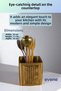Countertop Cutlery Decorative Vertical Cutlery Cylinder Cutlery Gold Antique Color Model 86 - 3