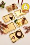 Naldo Coffee Presentation Tray Gold - Stainless Italian Model Set of 6