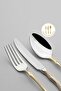 Adriana Altın Sade 12-Person 72-Piece Boxed Cutlery Set - 5